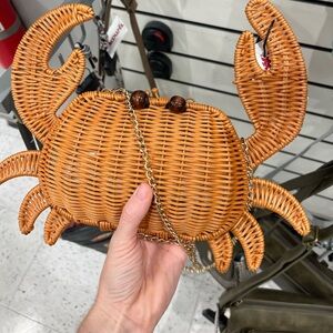 Brand new wicker crab purse